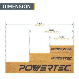 POWERTEC 4 x 36 Inch Sanding Belts and Abrasive Cleaning Stick Set, 3 Each of 60 80 120 150 240 400 Grit, 18PK, Aluminum Oxide Sanding Belt Assortment, Sandpaper w/Natural Rubber Eraser (110119)