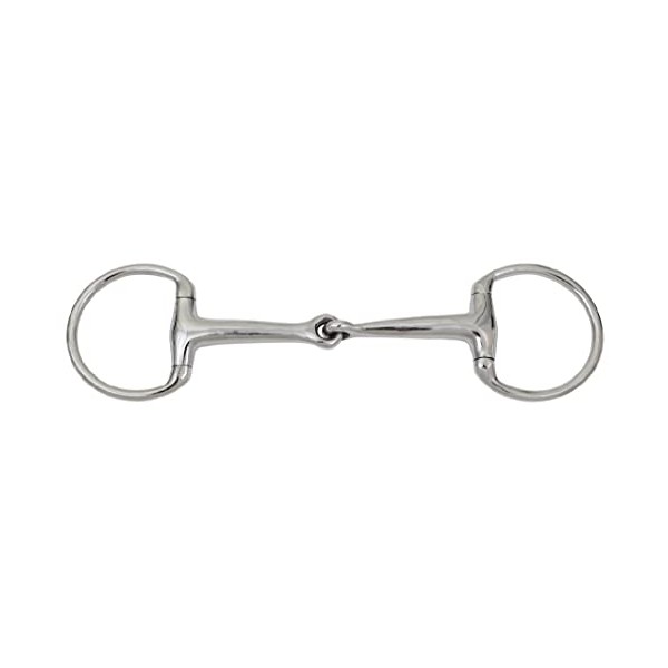 Lift Sports EGGBUTT Snaffle Horse Bit Jointed Stainless Steel Silver Polish Equestrian Tack (5 Inch)