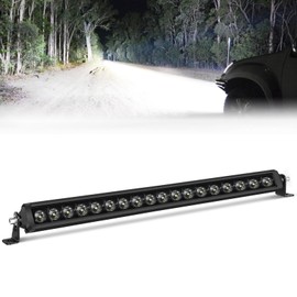 20 Inch Single Row LED Light Bar, Muto-Beam Slim Light Bars Spot Beam Off Road Driving Lights LED Fog Lights Bar Waterproof Work Light for ATV UTV Truck SUV Pickup Wrangler