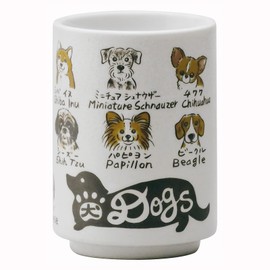 Suzuki 81380053 Dog Sushi Tea Cup, Made in Japan, Diameter 2.8 x 4.0 inches (7.2 x 10.2 cm)