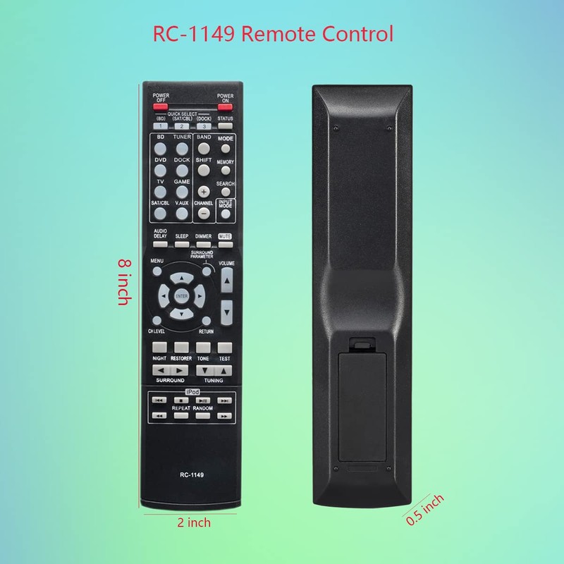 GHUST RC-1149 RC1149 Remote Control Replacement for Denon AV Receiver
