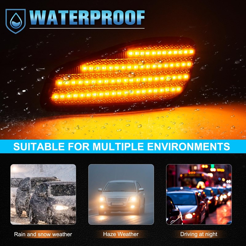 POPMOTORZ LED Side Indicator Indicator Black with Canbus Error Free
