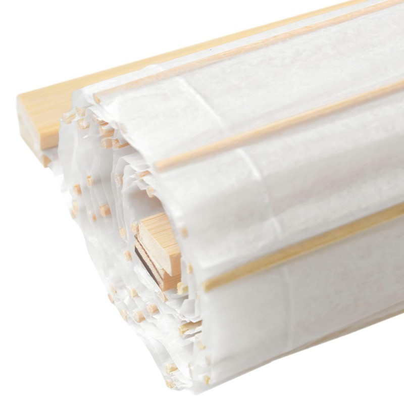 Red Lantern Rice Paper Cordless Window Shade Blinds - White