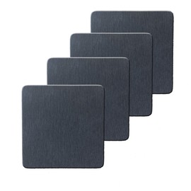 Diatomaceous Earth Coaster Set, Non-Asbestos Tested, Water Absorbent, Quick Drying, Square Type (Set of 4) (Black)