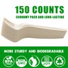 Compostable Forks 150 Count Disposable Forks Cutlery Heavy-Duty Utensils for