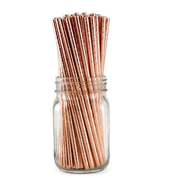 BarConic® Paper Straws - Copper Metallic - Pack of 100