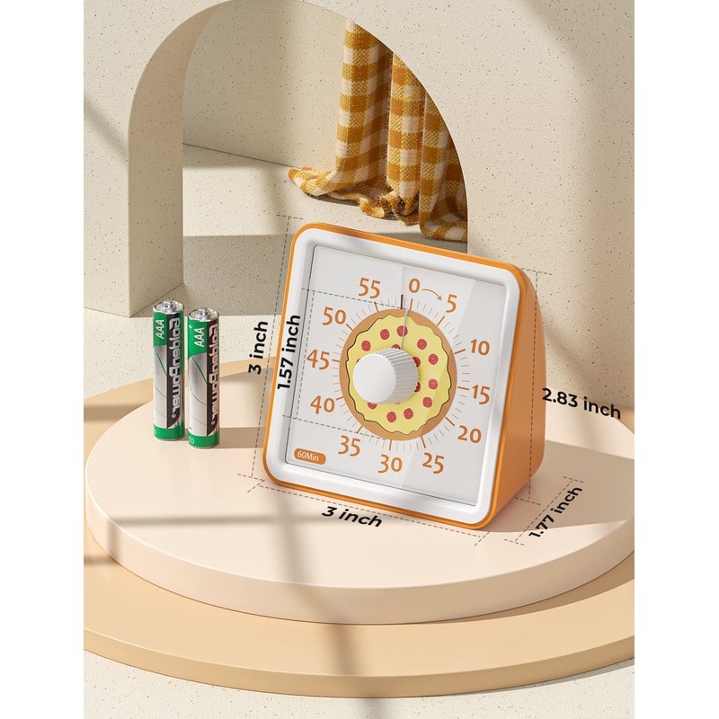 LIORQUE 60 Minute Visual Timer for Kids, Visual Countdown Timer