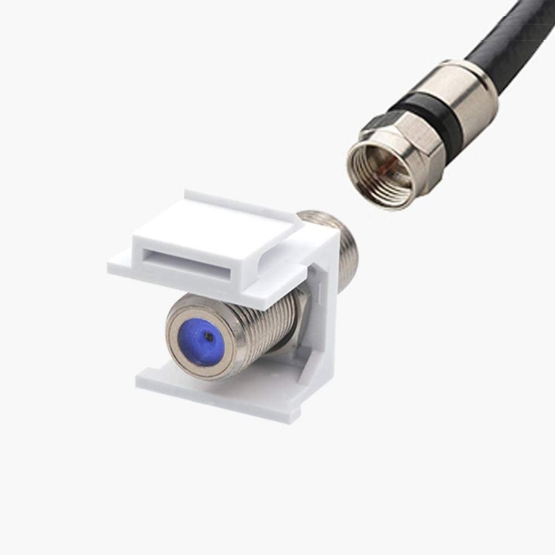 VCE Coax Keystone Jack Insert 3GHz Coaxial Cable Connector, F-Type