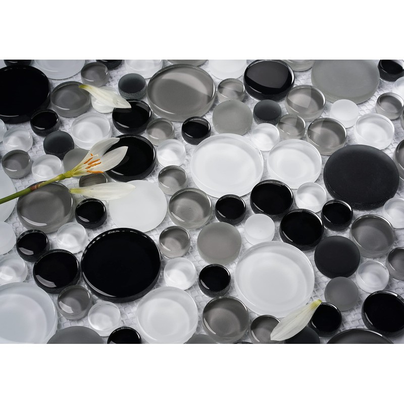 Simple Tile - Glass Mosaic Tile for Kitchen Backsplash, Bathroom