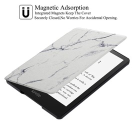 REASUN Case for 6.8" Kindle Paperwhite 2021, PU Leather Hand Strap with Auto Sleep/Wake Case for 6.8'' Kindle Paperwhite 11th Generation 2021 Release and Kindle Paperwhite Signature Edition, Marble