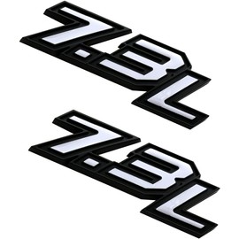 2pcs New 7.3L Emblems 3D Powerstroke Turbo Diesel Side Badge Nameplate Logo (White)