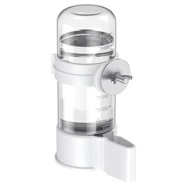 Pawfly Dispensador de agua para pájaros, comedero automático, dispensador de agua para jaula de plástico, bebedero blanco para loros pequeños, periquitos, cacatúas y agapornis (no apto para alimentaci