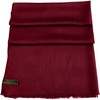 CJ Apparel Maroon Burgundy Solid Color Fringe Design Nepalese Shawl