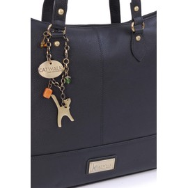 Catwalk Collection Handbags - Women's Leather Shoulder Bag Medium/Large - Handbag Tote Bag - Everyday Bag - Harper - Black