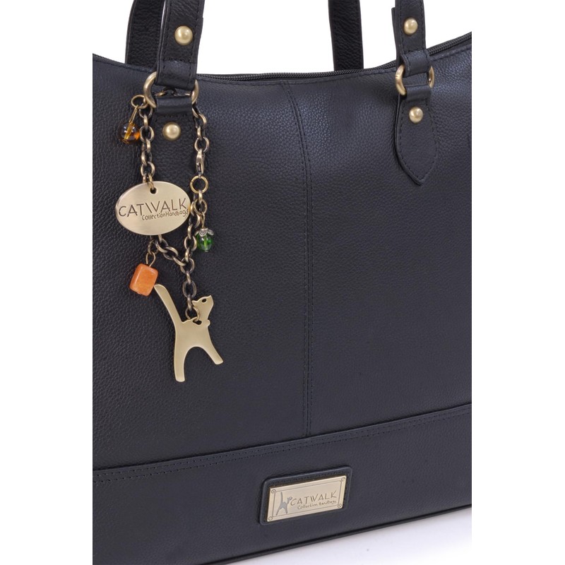 Catwalk Collection Handbags - Women's Leather Shoulder Bag Medium/Large -