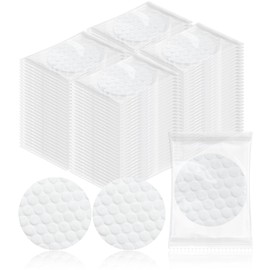 Travel Size Cotton Rounds Individually Wrapped Cotton Rounds Bulk Makeup Cotton Pads Soft for Most Skin Types Personal Care Kit Hotel Amenities (5 Pcs/Set, 100 Sets in Total)