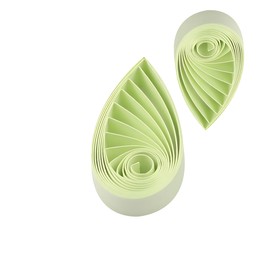 Green Toned Quilling Paper Strips 5mm in Shades of Green-120pc/set 21inch Length-Quilling Strip Set Pastel-Colored (Light Green)