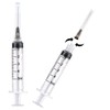 25 Pack 5ml Plastic Lab Syringes with 22Ga, for Scientific