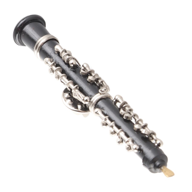 Oboe Brooch Pin Fashion Elegant Simulation Metal Musical Instrument Brooch