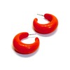 Cherry Red Chunky Hoops | Vintage Lucite Lucile Hoop Earrings