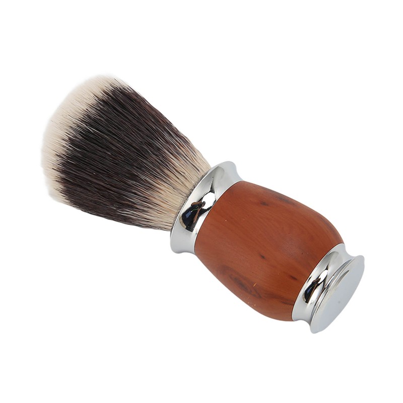 Nylon Men Shaving Brush with Wooden Handle Lightweight Soft for