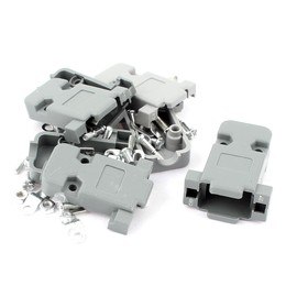 sourcing map Plastic DB9 9 Pins D-SUB Female Connector Hood Cover Guard 4pcs Gray