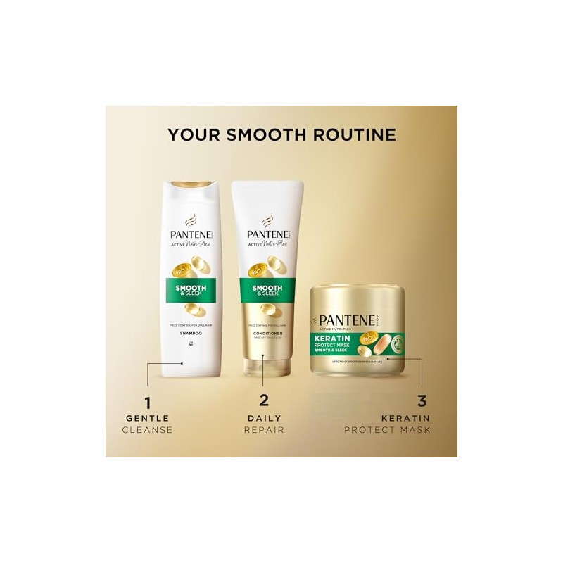 Pantene Pro-V Smooth & Sleek 3 in 1 Shampoo 600ml