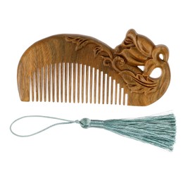 Vaguelly Hair Styling Comb with Scalp Elegant Wooden Design Portable for Promotes Relaxation and Healthy Hair Care