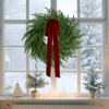 2 Pack Christmas Wreath for Front Door, Artificial Pine Cedar