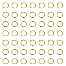Shapenty 1350PCS Open Jump Rings Connectors Bulk Iron Jewelry Finding Rings for DIY Charm Craft Making Supplies Earring Necklace Bracelet Choker Key Chain (Gold, 8mm)