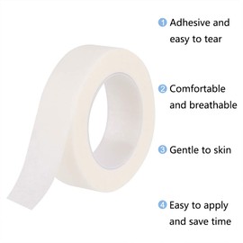 TUPARKA 8 Rolls White Eyelash Tape, Adhesive Eyelash Tapes, Lash Tape for Eyelash Extension Supply, 9M Each Roll