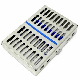 German Grade Stainless Surgical Dental Instruments Autoclave Sterilization Cassette 7.25" X 5" X 0.75" Tray Racks Box for 10 Instruments by PRECISE CANADA