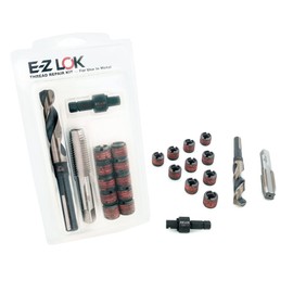 E-Z LOK EZ-329-008 Thread Repair Kit for Metal Carbon Steel Threaded Inserts 8-32 and Installation Tools