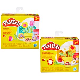 Play-Doh Flower Two Pack, Tulips, Daffodils, Sunflower & Daisies, Kids Arts & Crafts Kit, Gifts for Girls & Boys