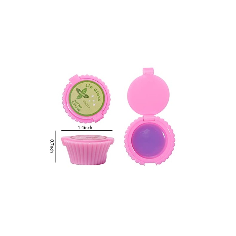 Mebtmel- 12 piezas de brillo labial de cupcakes para regalos