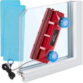Tyroler Bright Tools - Limpiacristales Magnético The Glider D-3 AFC - Limpiador de Ventanas para Interior y Exterior | Acristalamiento Simple o Doble 2-28 mm / 0.08"-1.1" | Potencia de Imán Ajustable