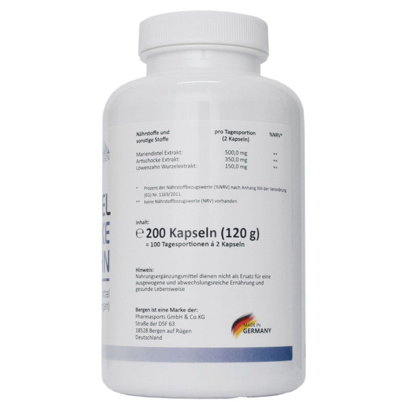Bergen Milk Thistle Artichoke Dandelion Complex High Dose with 80%