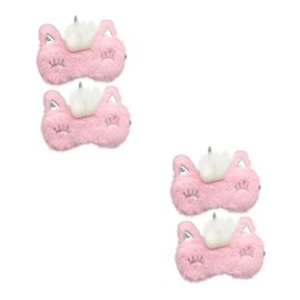 Beavorty Sets Sleeping Eye Mask Breathable Furry Fabric Eye Cover for Boys and Girls and Lightproof for Napping Pcs