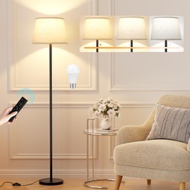 Raexpectis 【Upgraded】 Floor Lamps for Living Room, Modern Floor Lamp with Remote Control, Dimmable Colors Temperature Standing Lamp Foot Switch, 9W LED Bulb Tall Lamps for Bedroom Office Kid Room