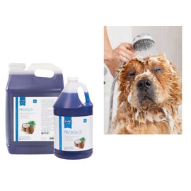 Pro Glo Professional Grooming Dog & Cat Shampoo Safe Protein Rich Formula 7:1 (2.5 Gallons)