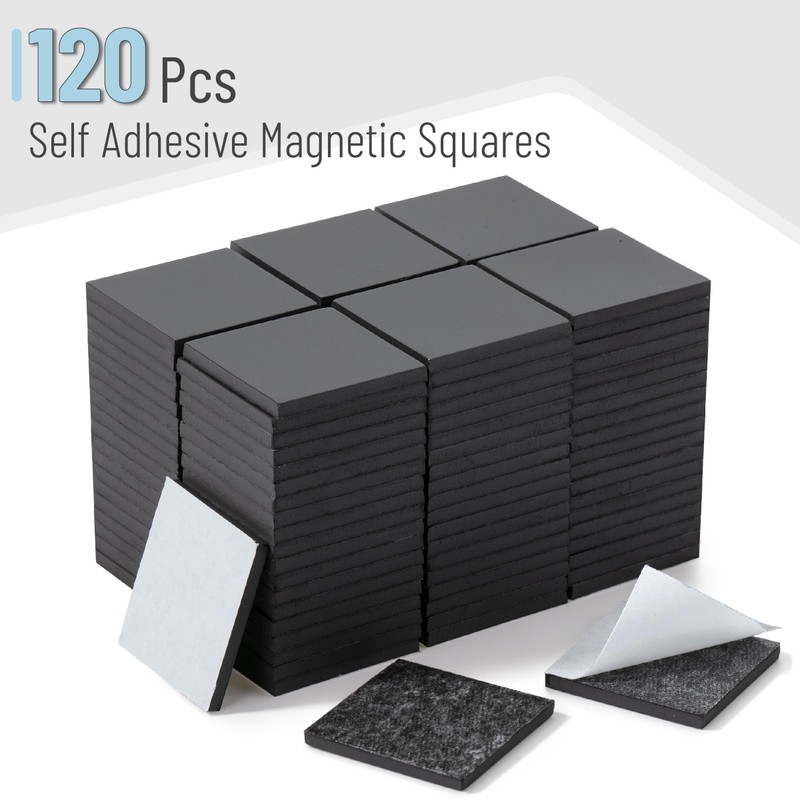 Mr. Pen- Self Adhesive Magnet Squares, 120 Pcs, Small Square