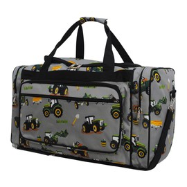 NGIL Canvas 23" inch Duffle Bag (Tractor Truck-Grey)