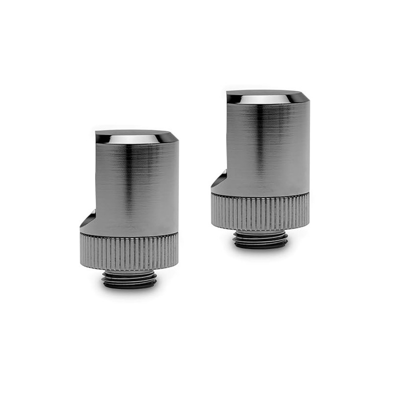EKWB EK-Torque 90 Degree Angled Rotary Fitting, Black Nickel, 2-pack