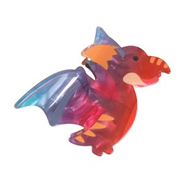 Novelty Dinosaur Claw Clip,Funny PVC Claw Clip for Women,Fashion Hair Clip,Red