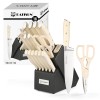 16 Piece High Carbon Steel Knife Set With Block, ABS