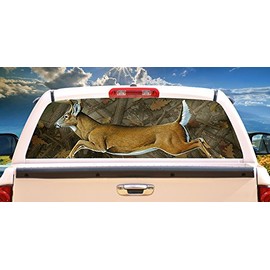Jumping Deer Rear Window Graphic | HD Truck & Car Back Window Graphic SignMission