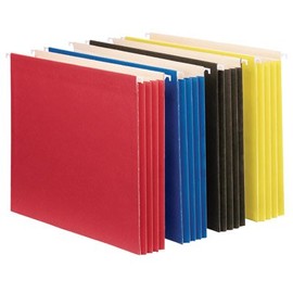 Office Depot Brand Hanging Pockets with Full-Height Gussets, Letter Size, 3 1/2" Expansion, Standard Green, Pack of 4