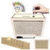 Wooden Money Box with Numbers Tick with Counter, Piggy Bank