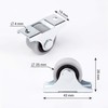 8 Pcs Mini Swivel Swivel Castors 25mm Plastic Rubber Castors
