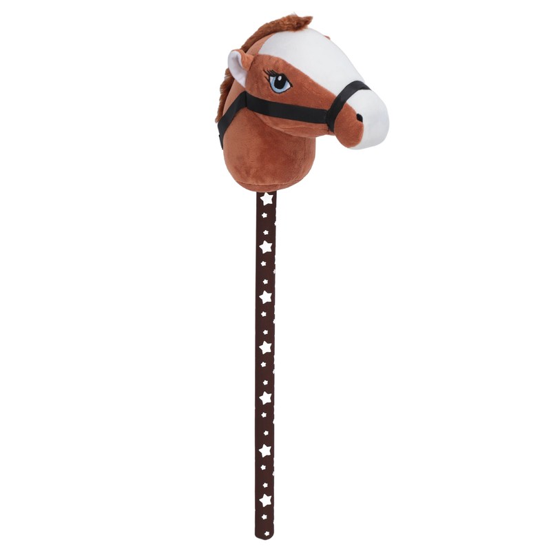 70cm Height Plush Horse Stick Toy Cute Expression 2 Sound
